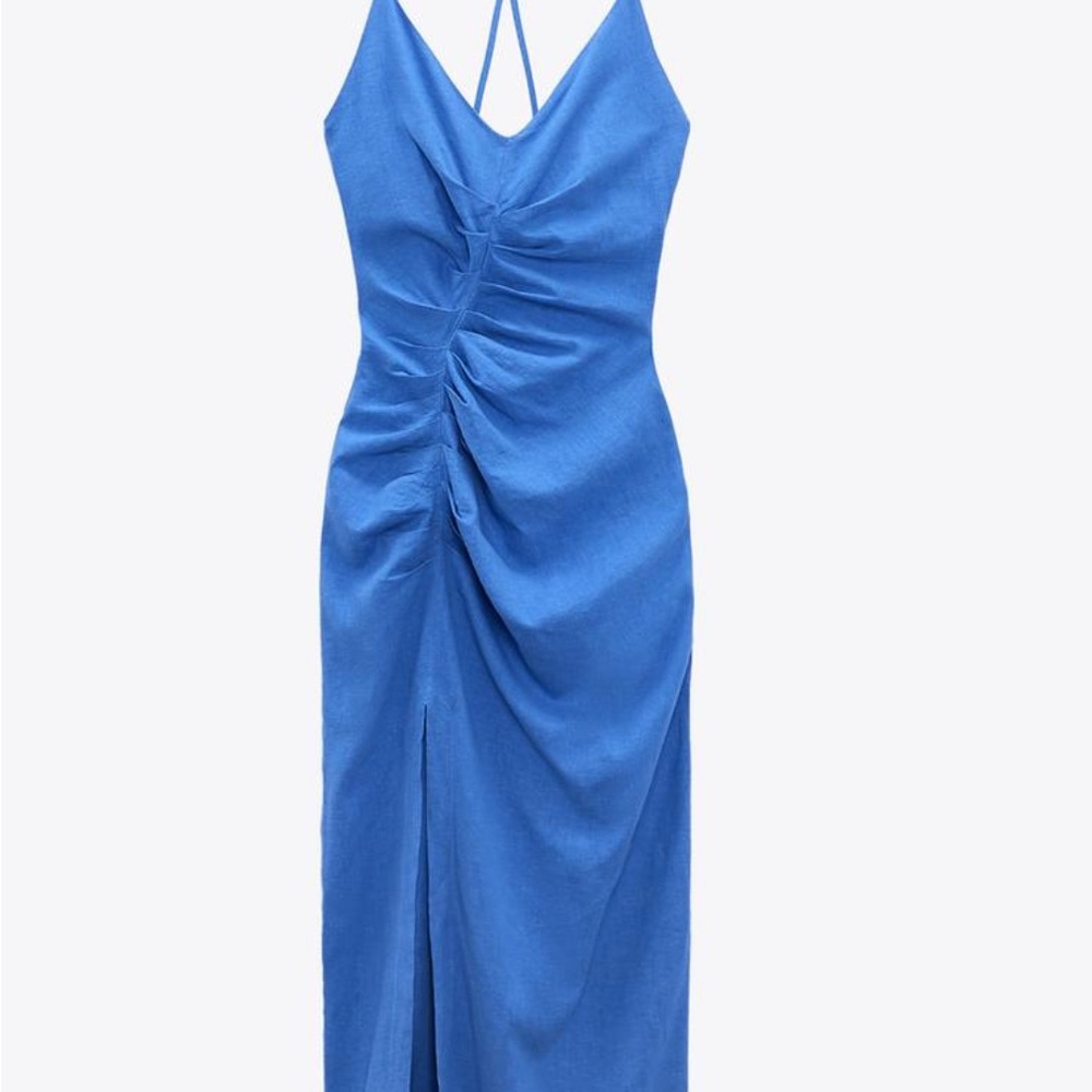 Zara Backless Blue Dress